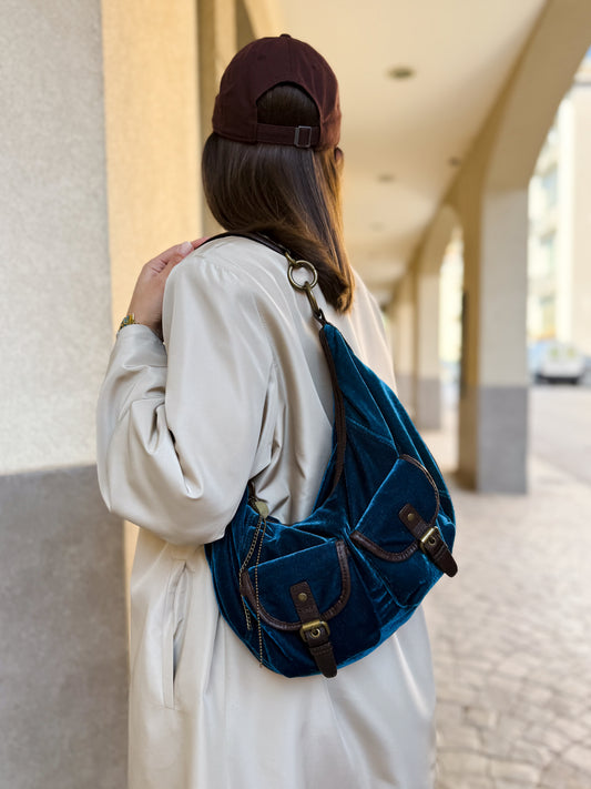 BORSA IN CINIGLIA CON FIBBIE