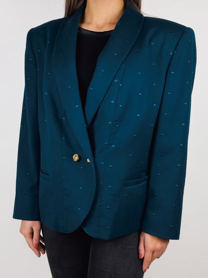 Blazer Donna Lana Vintage Anni 90 Bottoni Gioiello