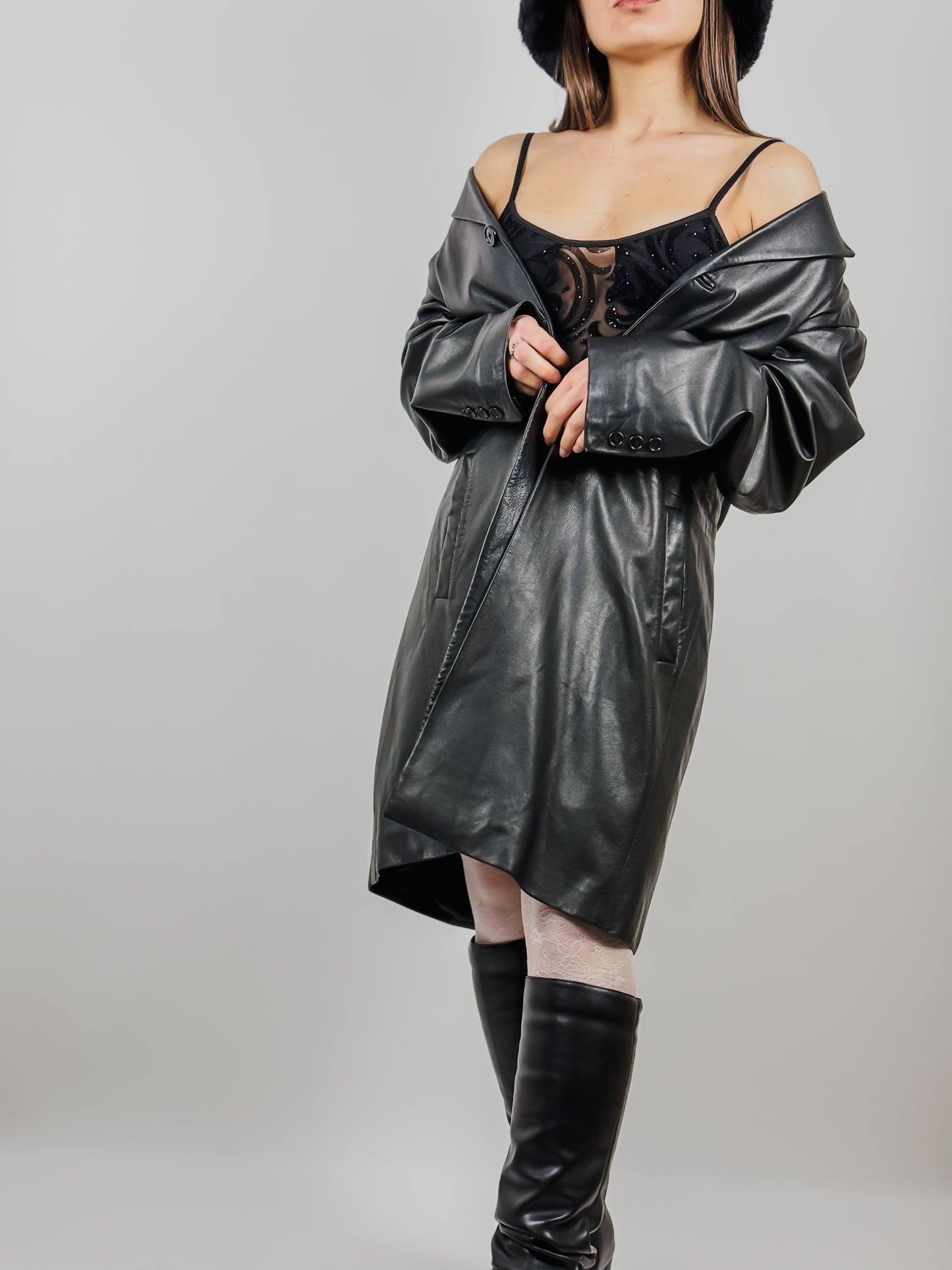 LEATHER TRENCH MADE IN ITALY