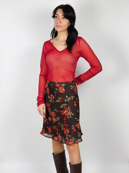 GONNA FIORI ROSSI Y2K