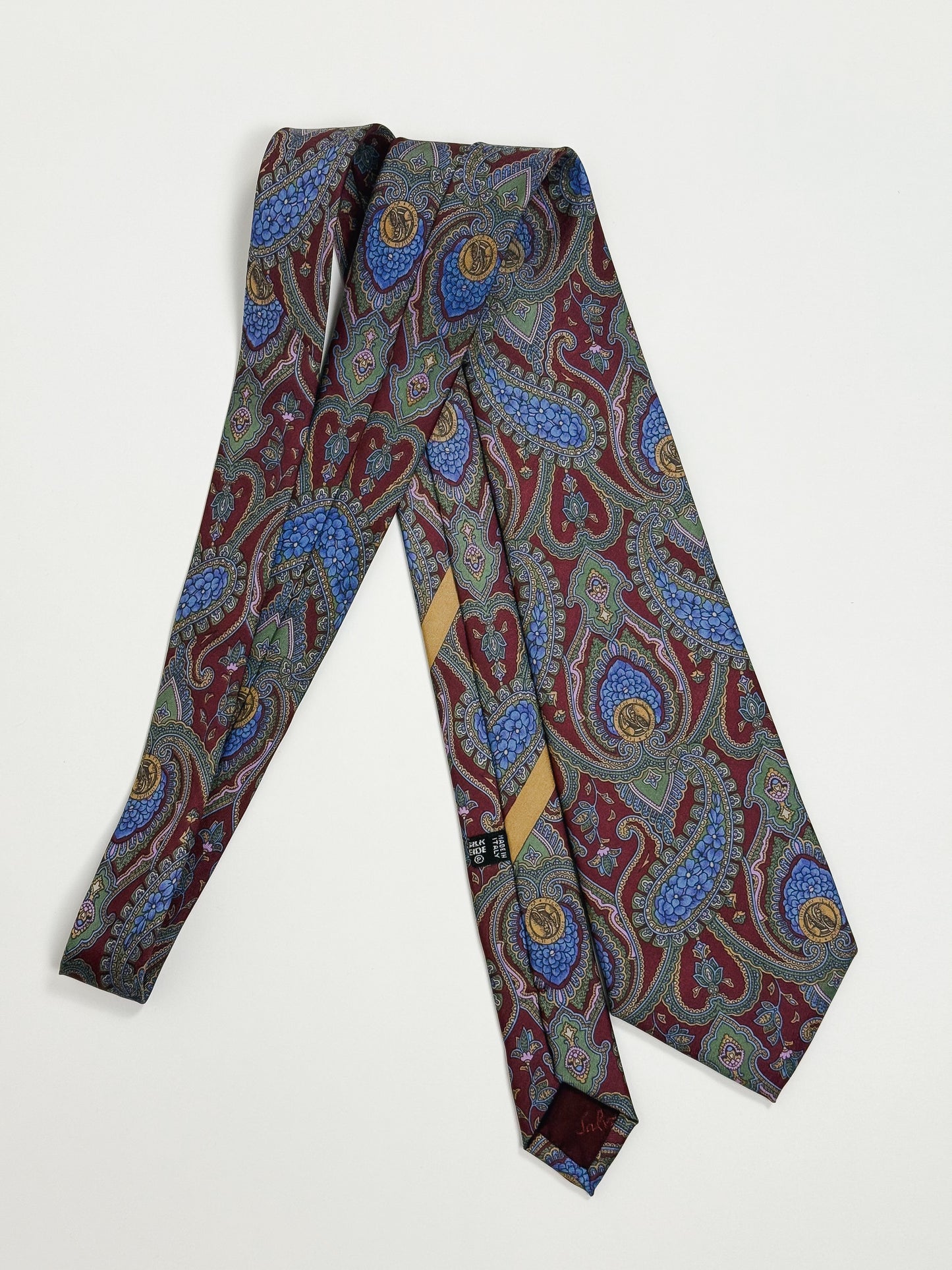 Cravatta Vintage Salvatore Ferragamo Seta Paisley Made in Italy