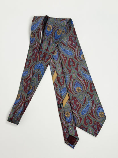 Cravatta Vintage Salvatore Ferragamo Seta Paisley Made in Italy