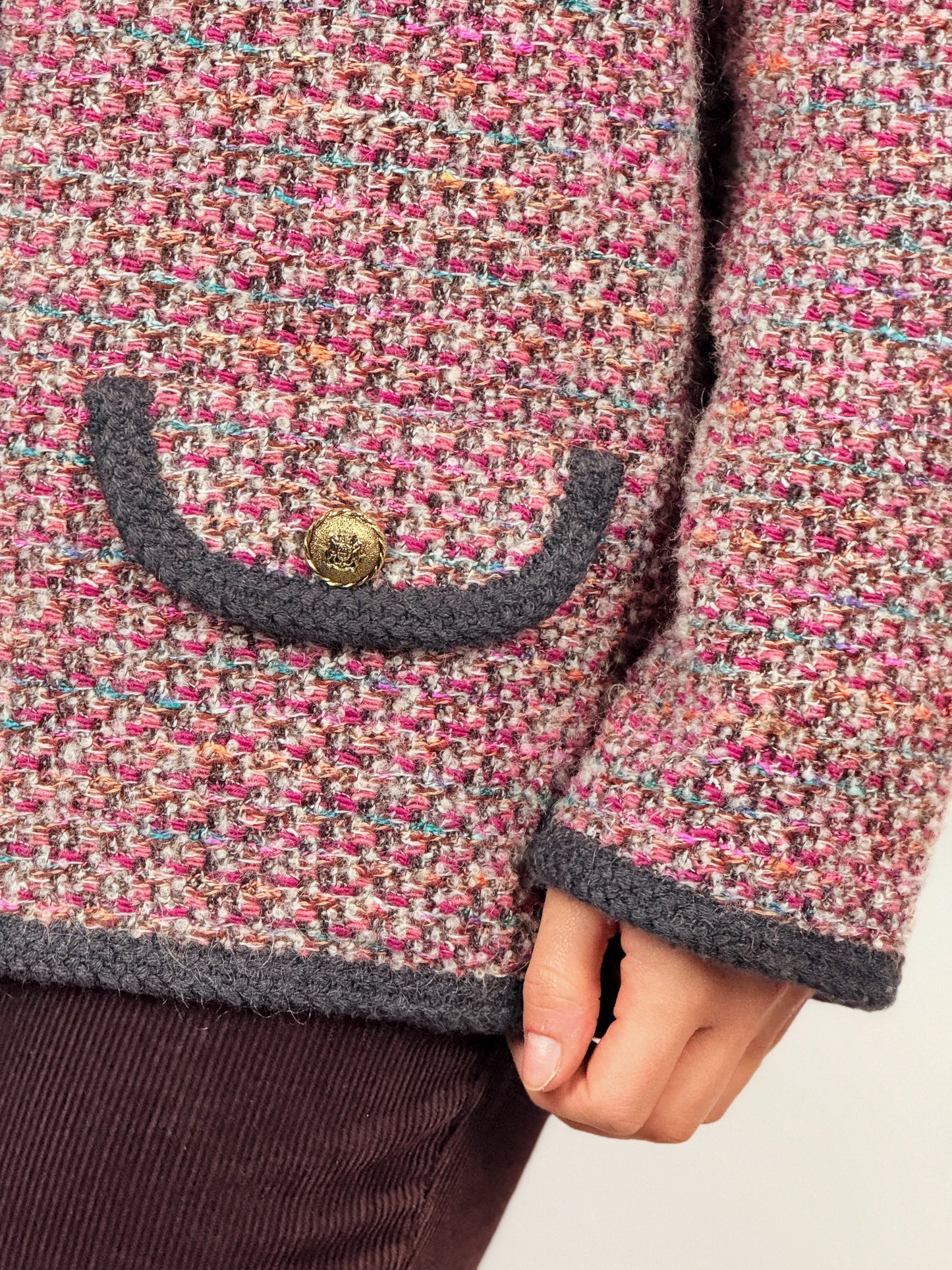 GIACCA A COLLO TONDO ROSA