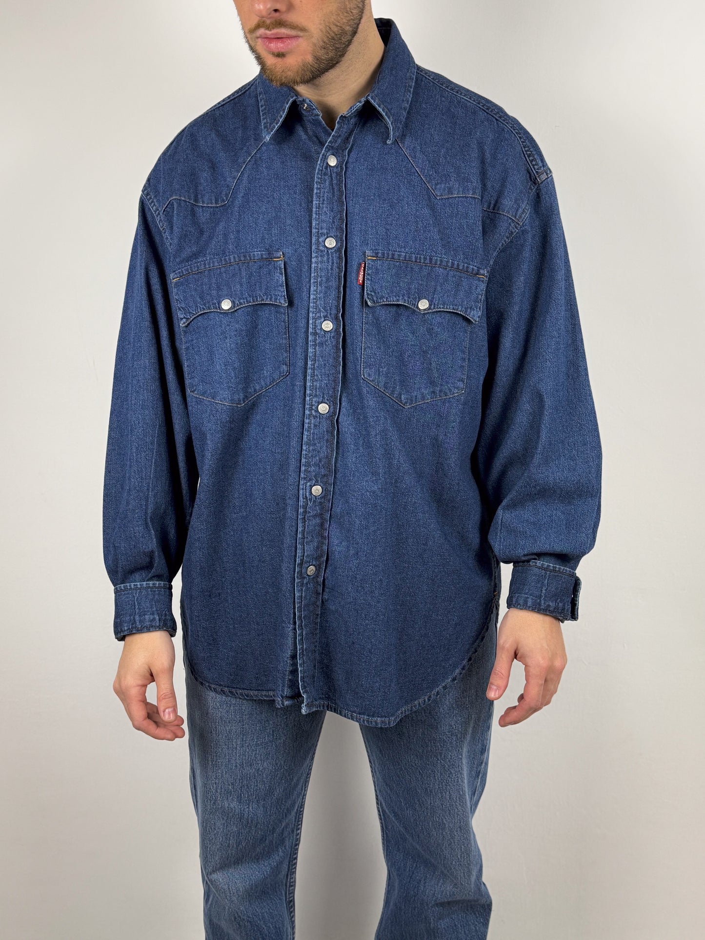 CASUCCI DARK WASH JEANS SHIRT