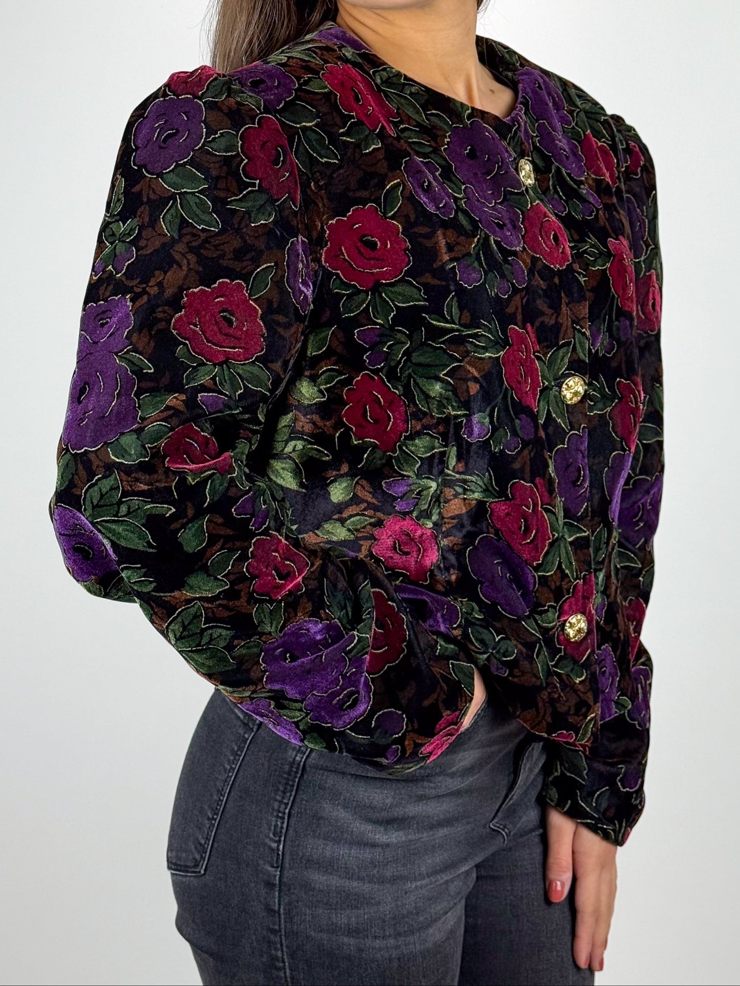 Giacca Velluto Donna Vintage Anni 80 Elegante