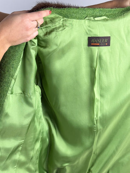 Blazer Vintage Anni 90 Lana Alpaca Verde