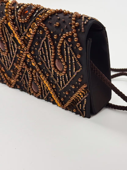 POCHETTE IN RASO CON PAILLETTES