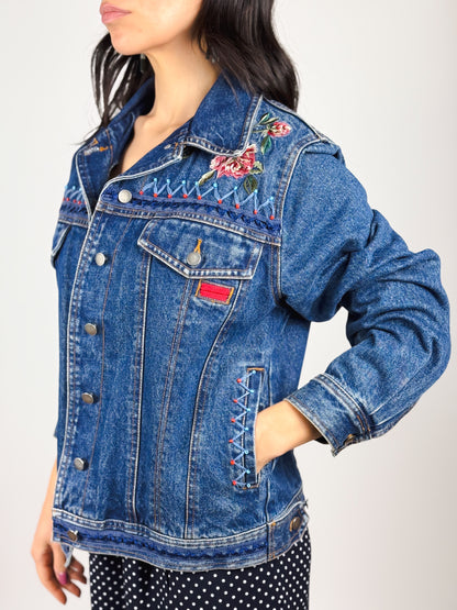 GIACCA JEANS ANNI '90 RICAMI