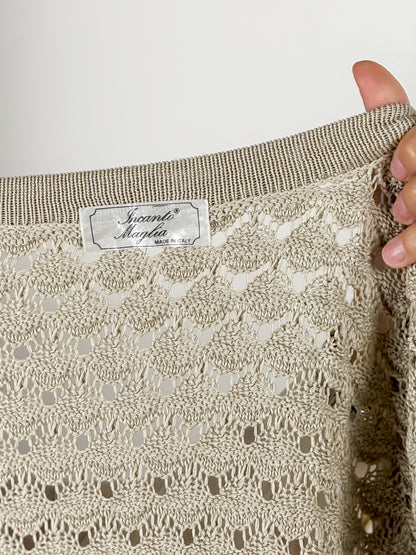 Gilet Vintage in Cotone Lavorato a Maglia - Made in Italy