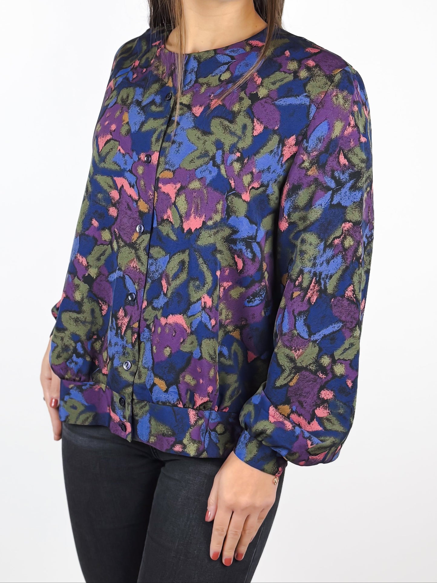 Camicia Vintage Donna Fantasia Floreale Sartoriale Made in Italy