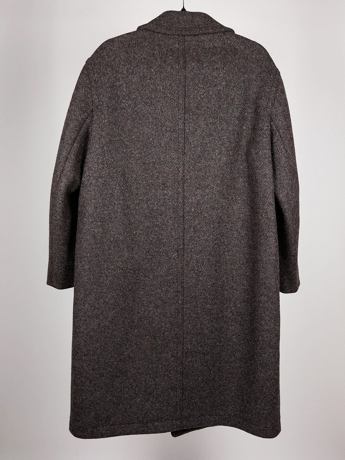 Cappotto vintage in lana vergine con fodera a quadri