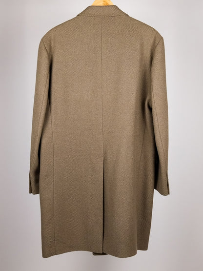 Cappotto vintage maschile in lana tortora