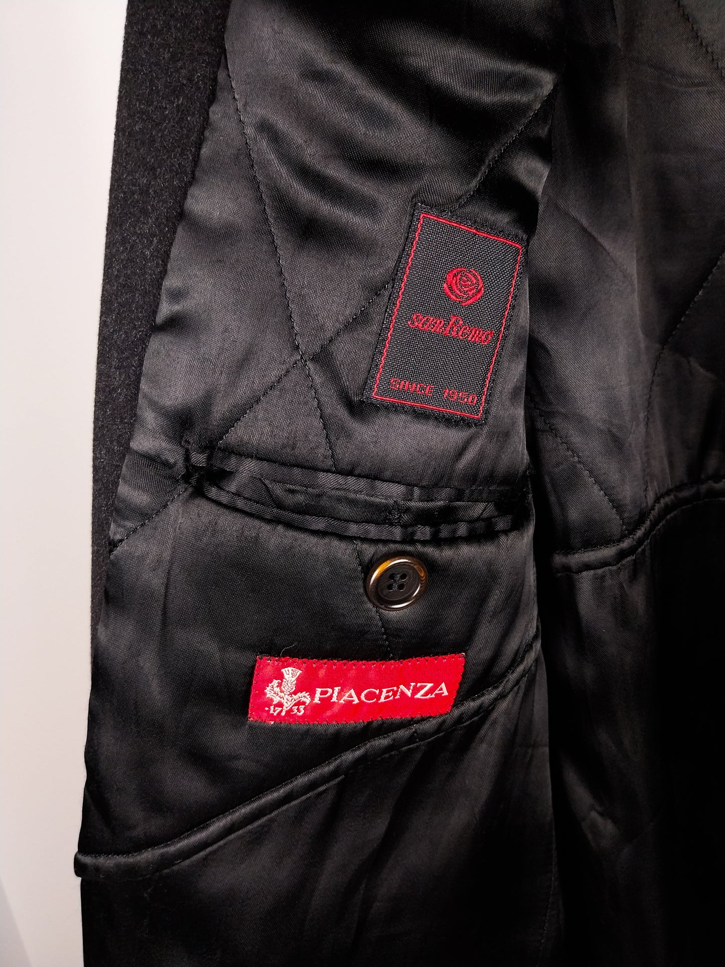 Cappotto vintage uomo in lana vergine grigio antracite