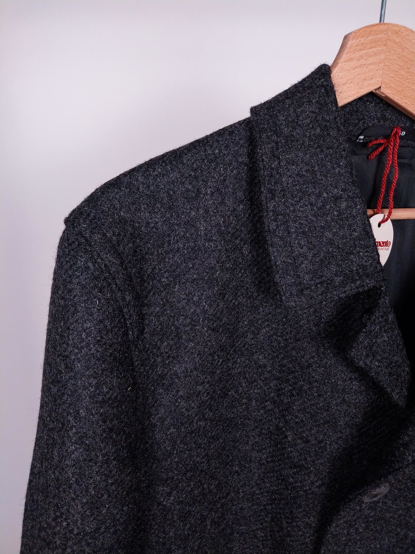 Cappotto grigio vintage in lana