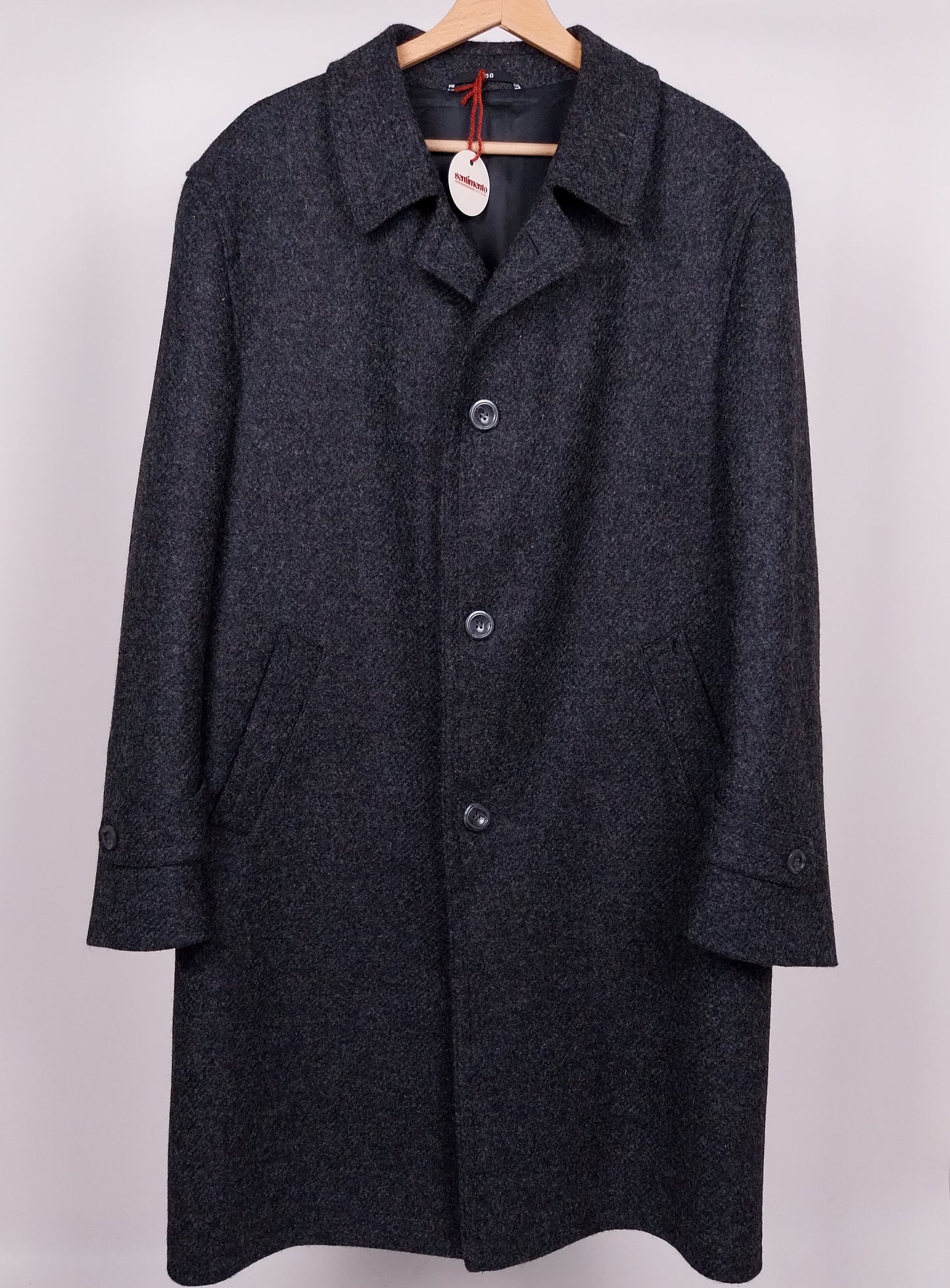 Cappotto grigio vintage in lana