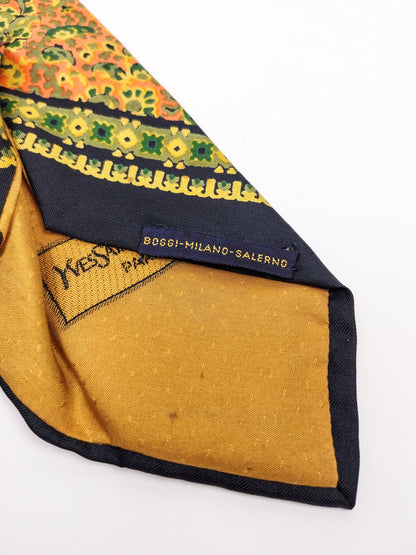 Cravatta Vintage Yves Saint Laurent Seta – Fantasia Floreale Anni '70-'80