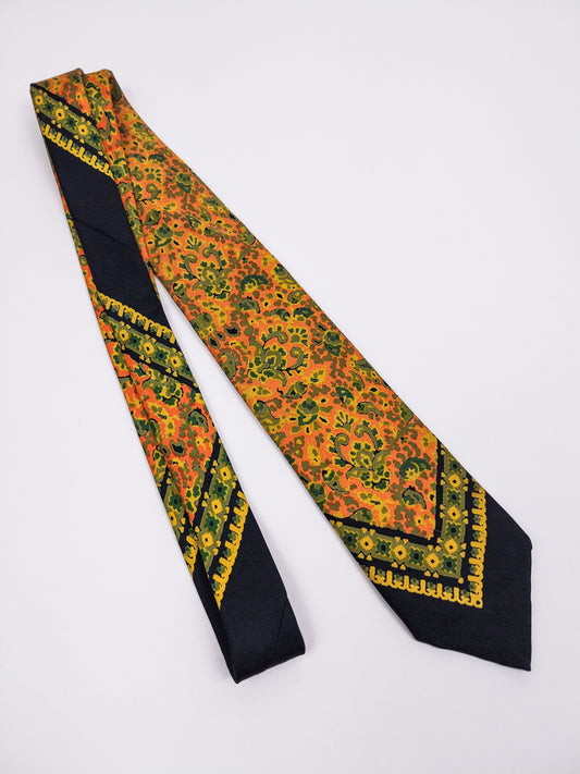 Cravatta Vintage Yves Saint Laurent Seta – Fantasia Floreale Anni '70-'80