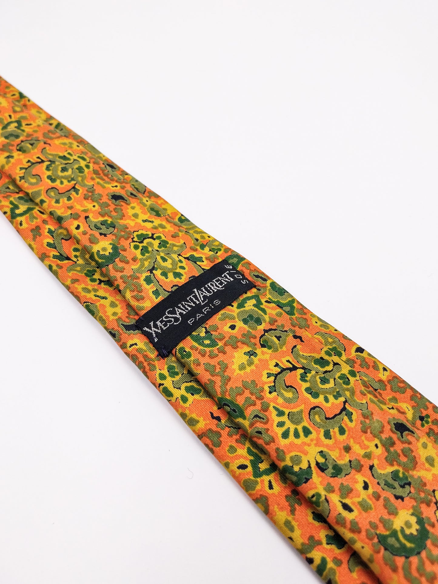 Cravatta Vintage Yves Saint Laurent Seta – Fantasia Floreale Anni '70-'80