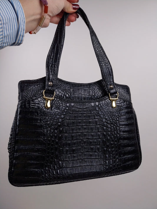 Borsa vintage in vera pelle stampa cocco – Horch Meisier Klasse