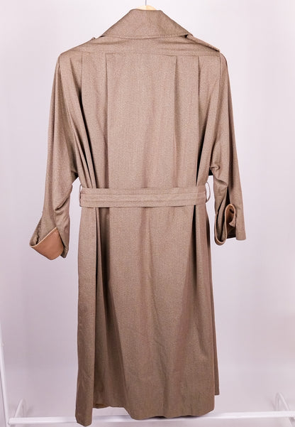 Trench donna Vintage Anni ’80 in Cotone – Beige Cammello – Made in Italy