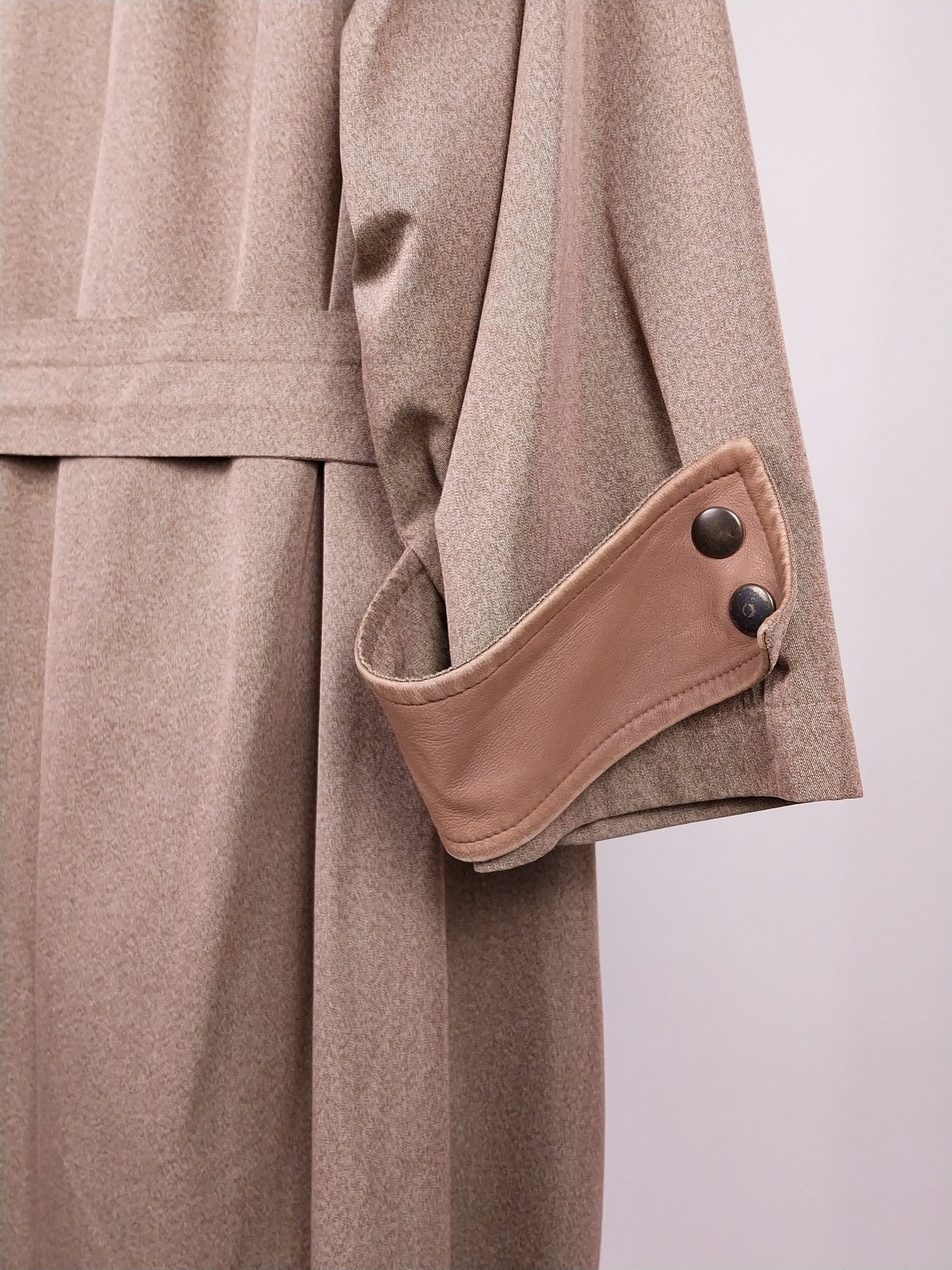 Trench donna Vintage Anni ’80 in Cotone – Beige Cammello – Made in Italy