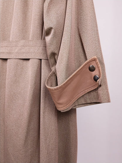 Trench donna Vintage Anni ’80 in Cotone – Beige Cammello – Made in Italy