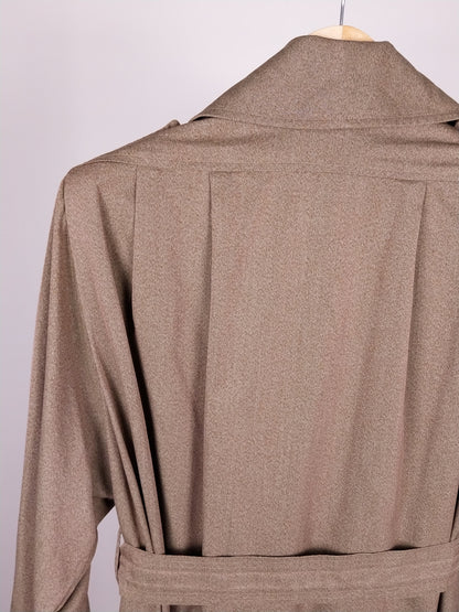 Trench donna Vintage Anni ’80 in Cotone – Beige Cammello – Made in Italy