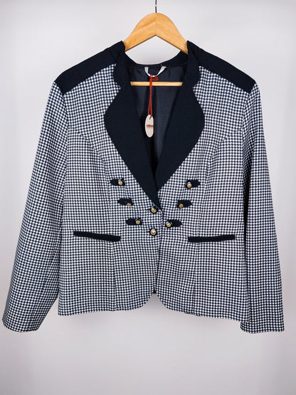 Blazer vintage a quadretti bianco e nero – anni ’80