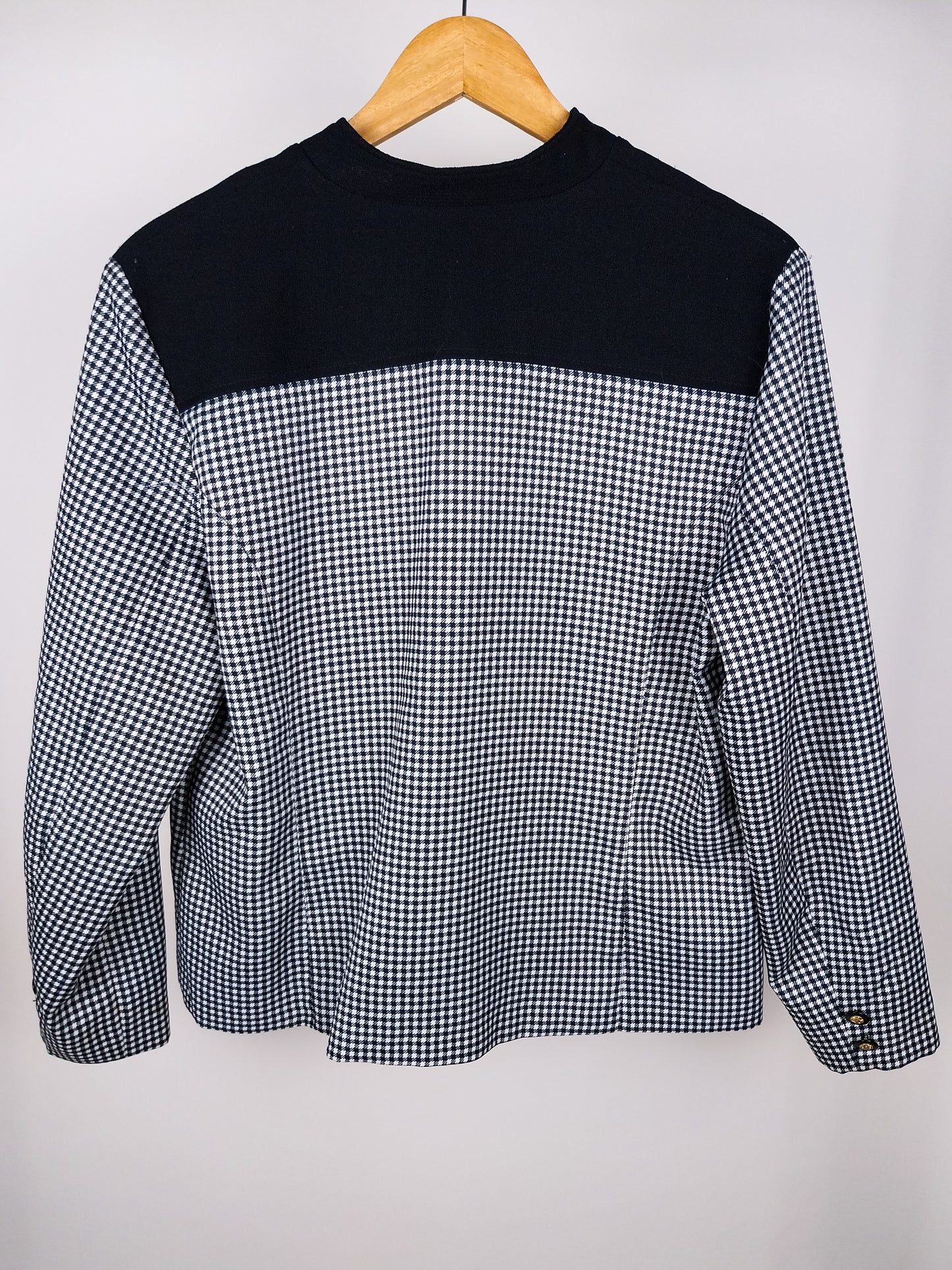 Blazer vintage a quadretti bianco e nero – anni ’80