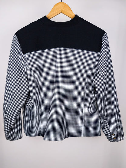 Blazer vintage a quadretti bianco e nero – anni ’80