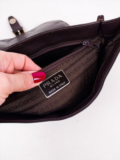 Borsa Prada Vintage in Pelle Testa di Moro