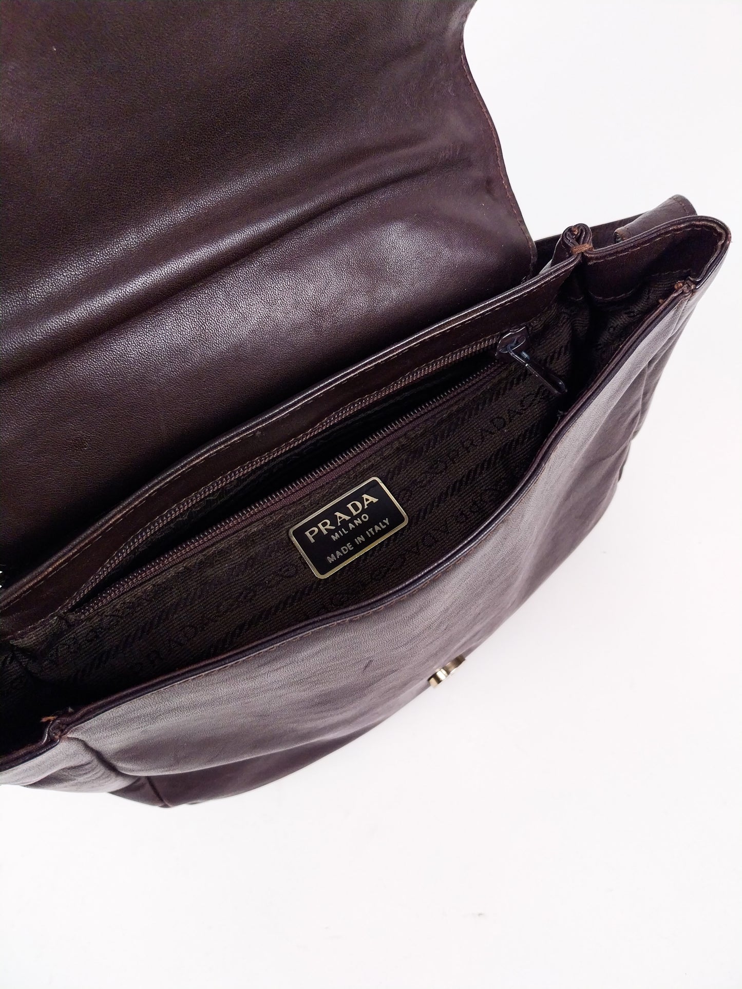 Borsa Prada Vintage in Pelle Testa di Moro