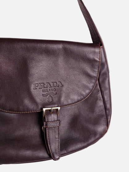 Borsa Prada Vintage in Pelle Testa di Moro