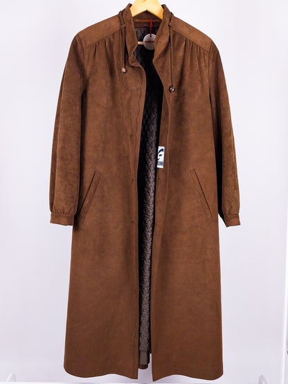 Trench vintage in Alcantara con imbottitura removibile