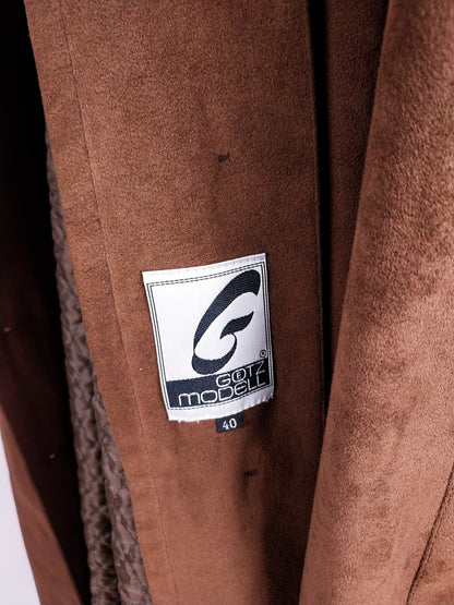 Trench vintage in Alcantara con imbottitura removibile