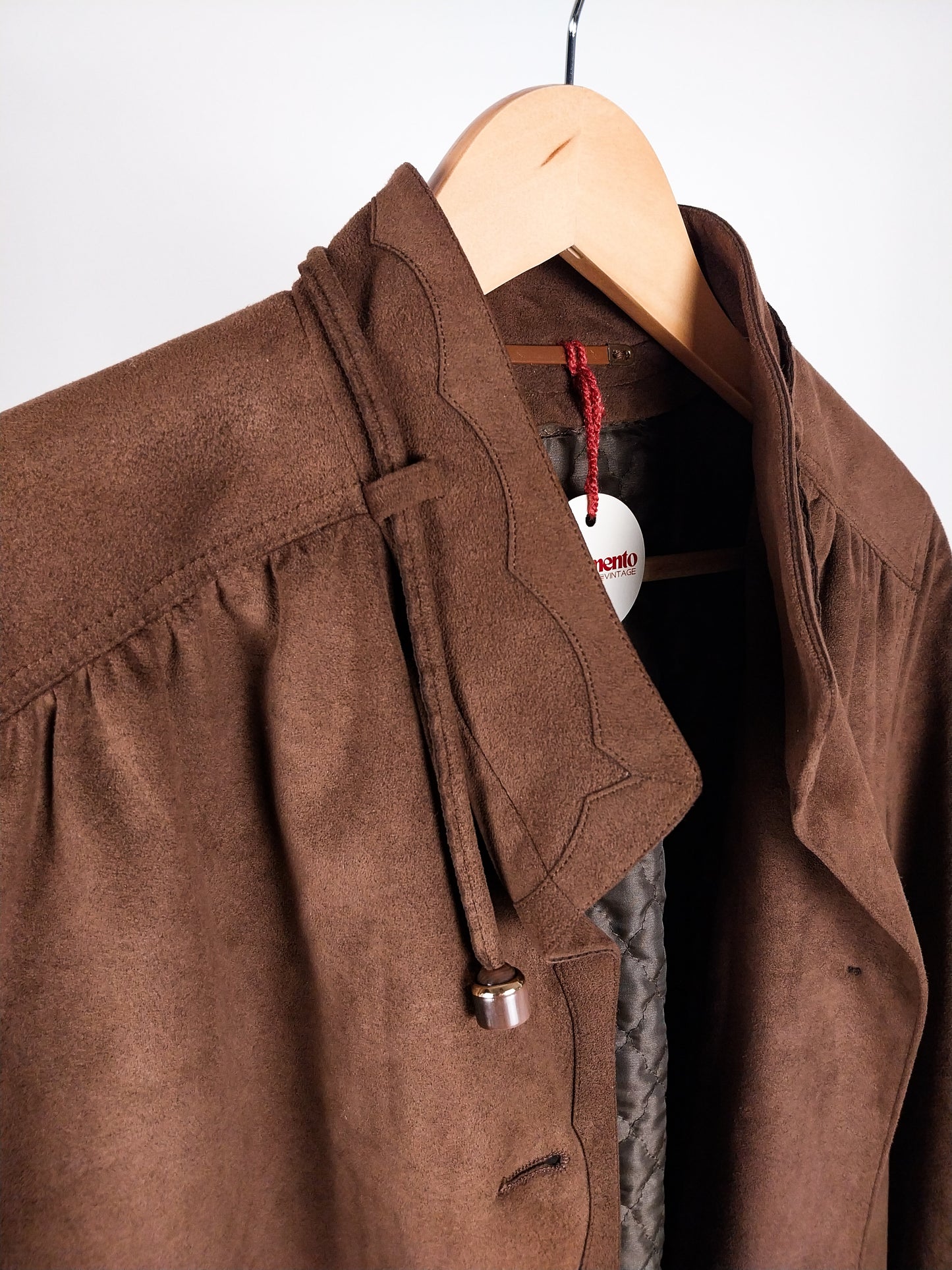 Trench vintage in Alcantara con imbottitura removibile