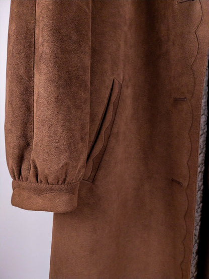 Trench vintage in Alcantara con imbottitura removibile