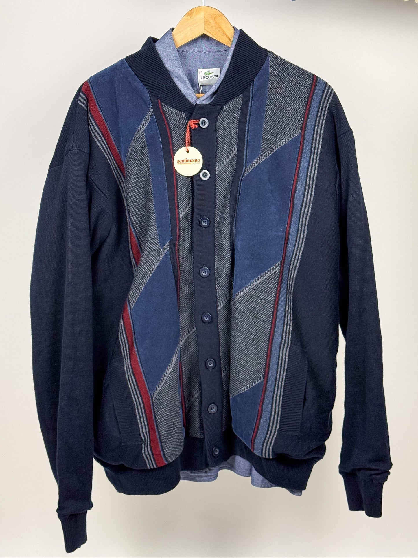 Cardigan Vintage Uomo Scamosciato