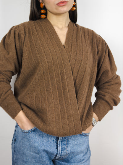 MAGLIA IN ANGORA CON INCROCIO