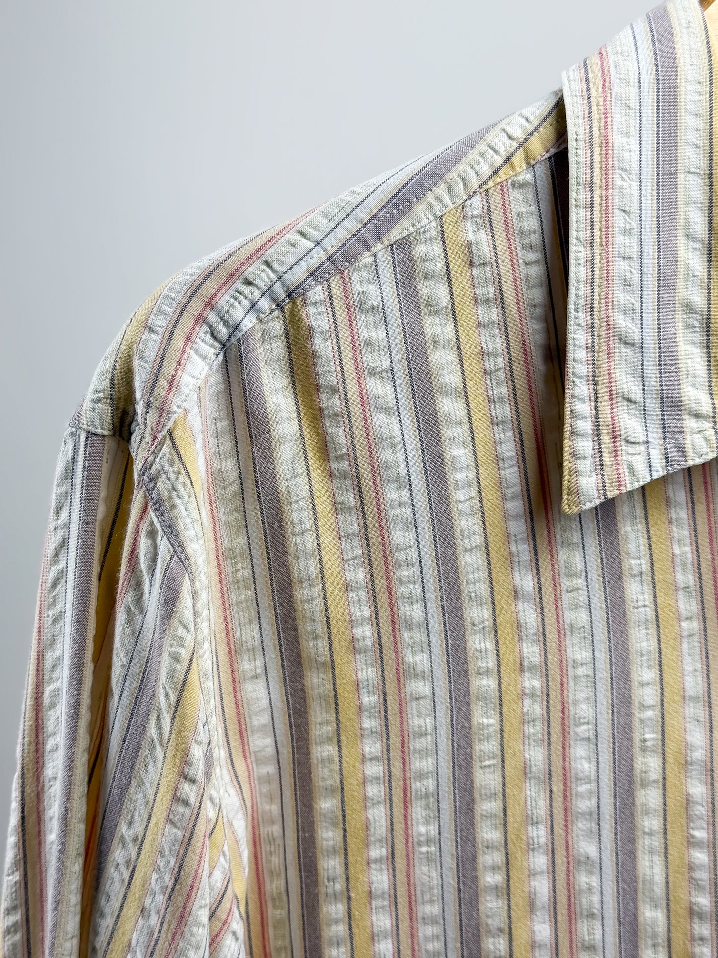 Camicia Vintage Cotone Timberland Uomo - Righe Beige Gialle