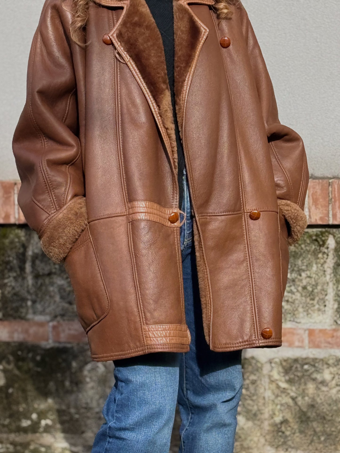 MONTONE MARRONE ORIGINAL SHEARLING