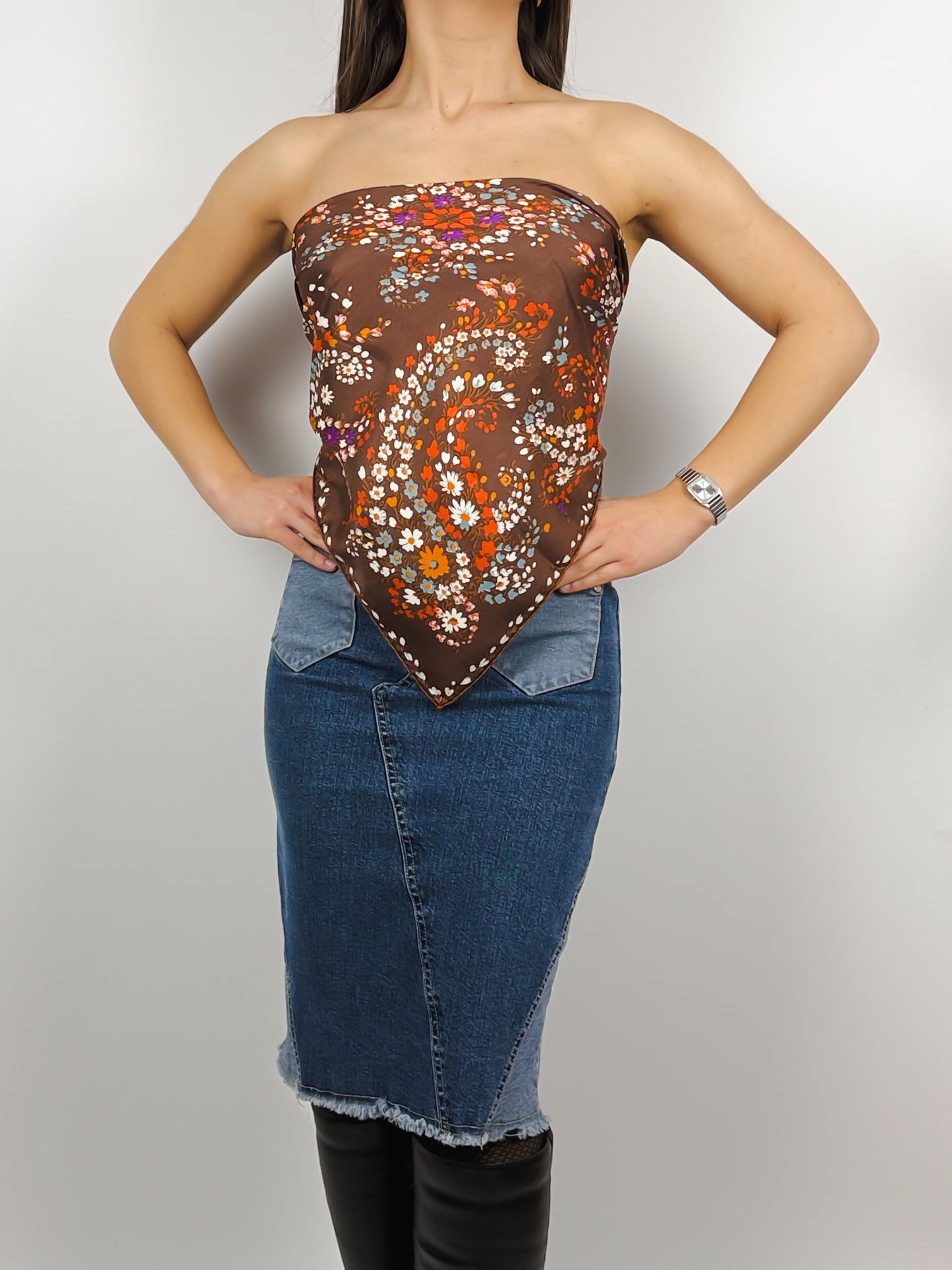 DENIM SKIRT WITH POCKETS