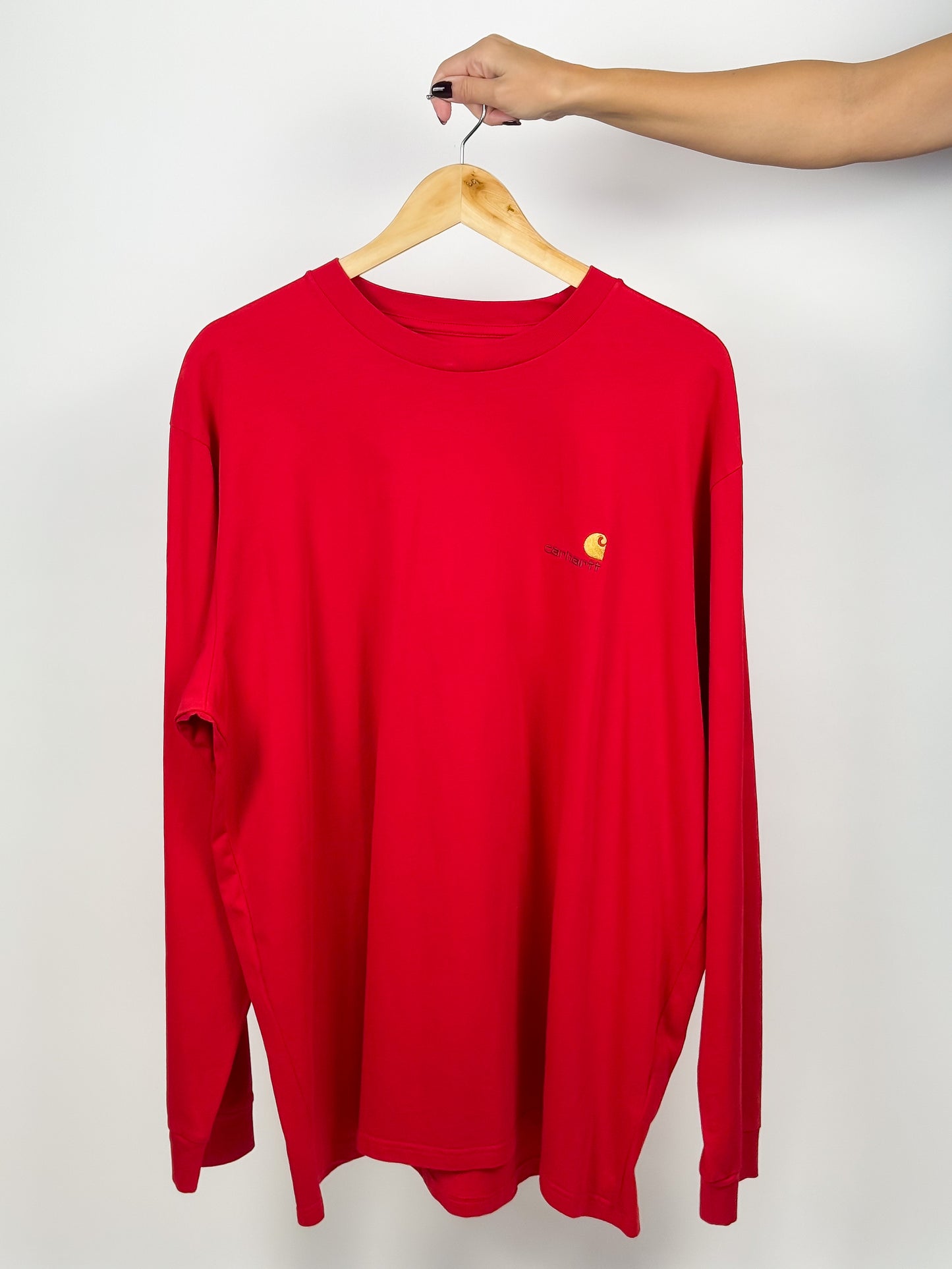 Maglia Carhartt WIP L/S Squad T-Shirt Rossa - Taglia XXL