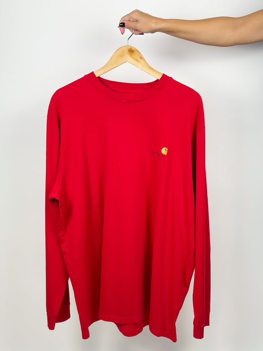 Maglia Carhartt WIP L/S Squad T-Shirt Rossa - Taglia XXL