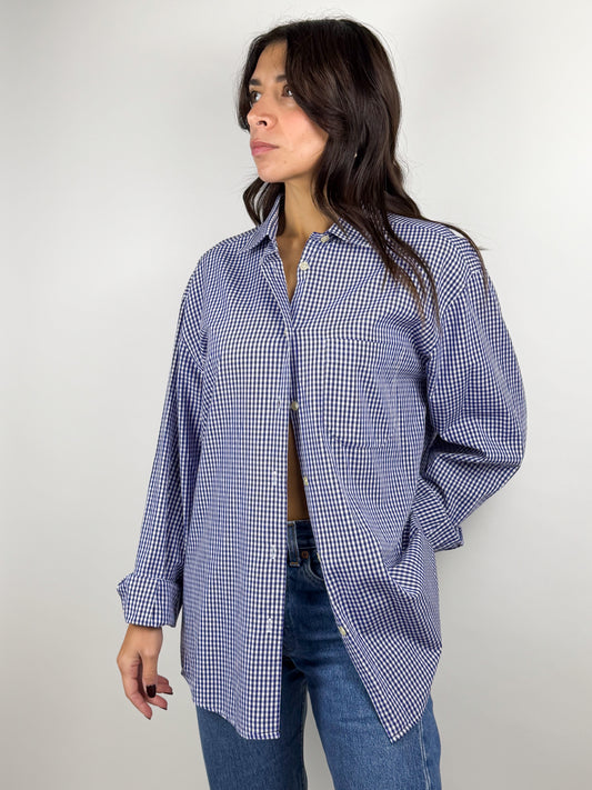 Camicia Vintage Donna Cotone a Quadretti Vichy Anni '90