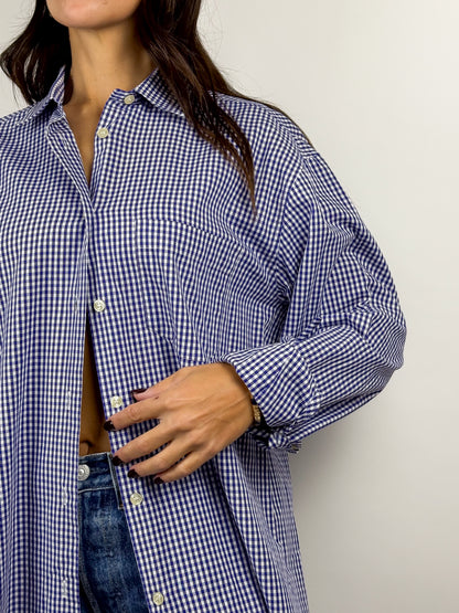 Camicia Vintage Donna Cotone a Quadretti Vichy Anni '90