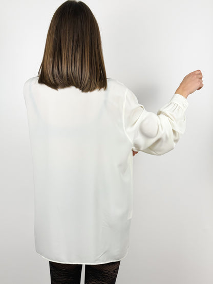 CREAM SHIRT WITH EMBROIDERY