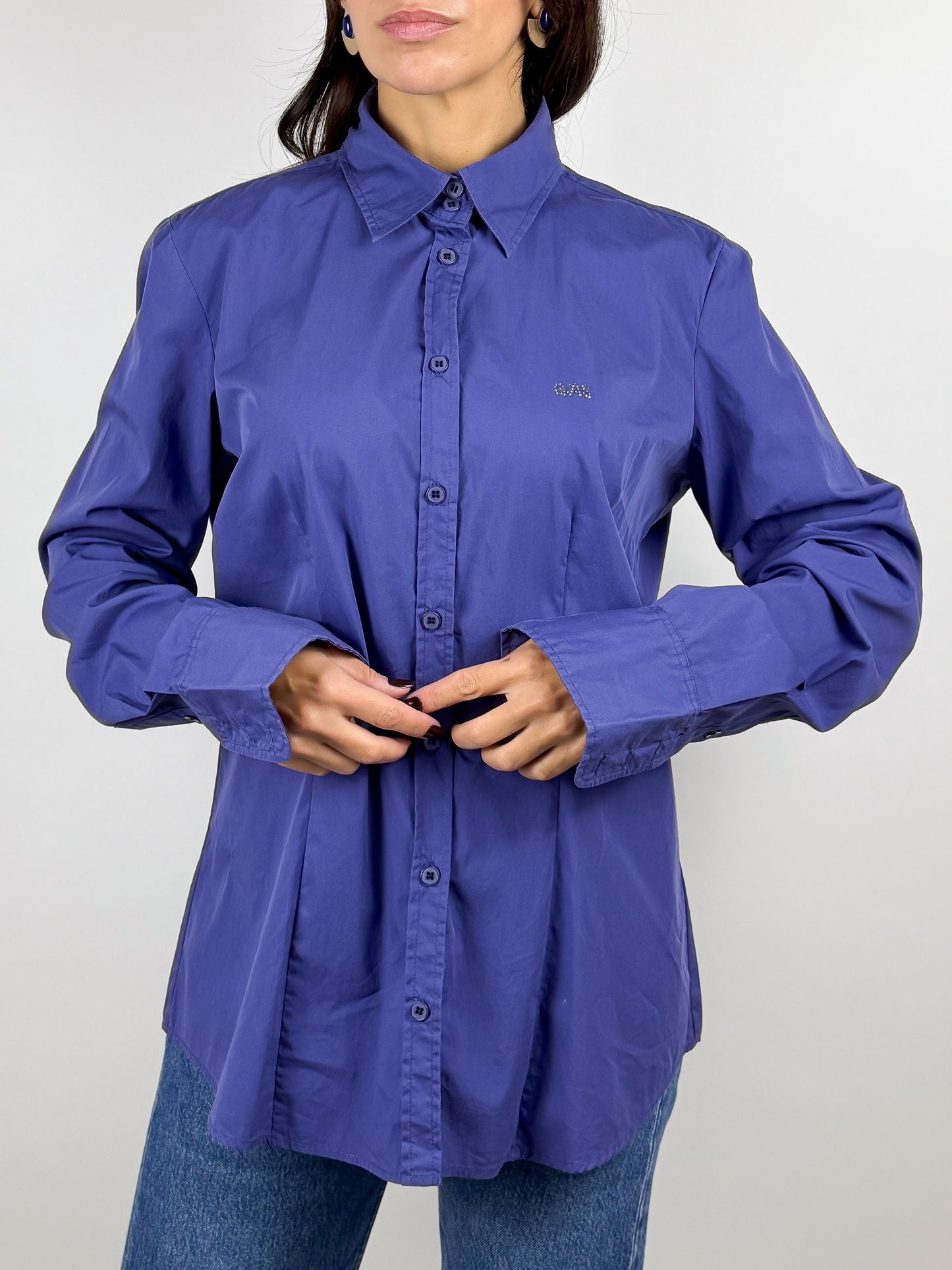 Camicia GAS Vintage Donna Viola Y2K Cotone - Taglia L