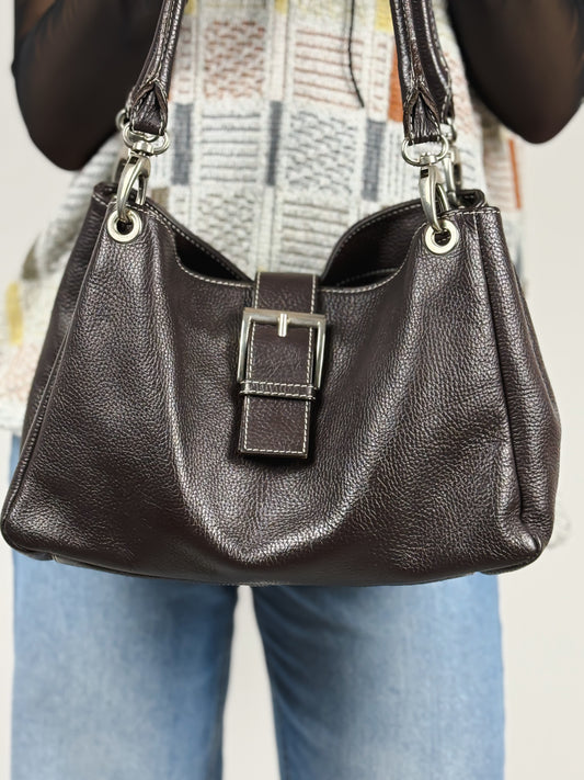 BORSA VINTAGE Y2K IN PELLE MARRONE