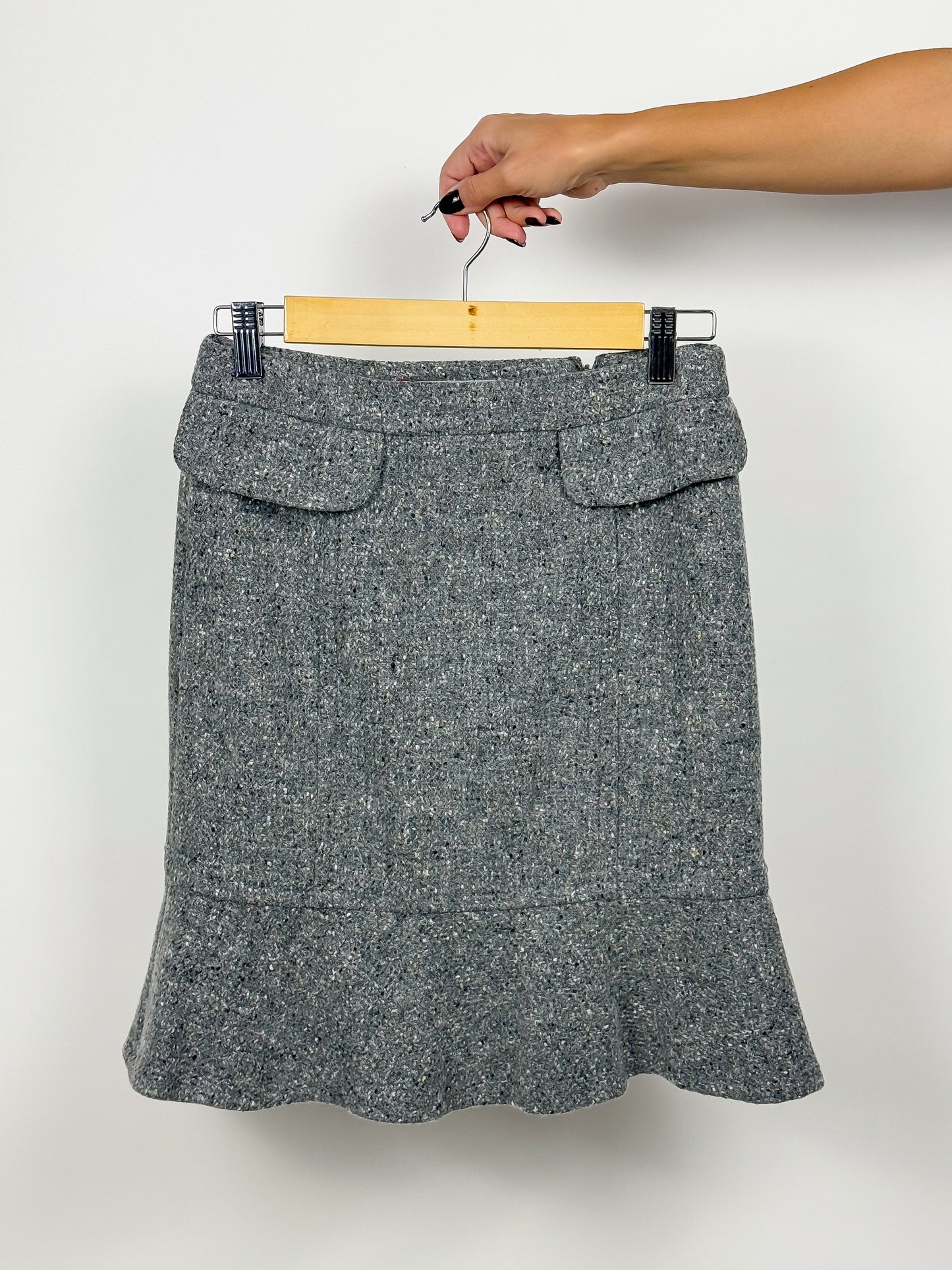 Gonna Max Mara Vintage Lana Vergine Tweed - Taglia 40